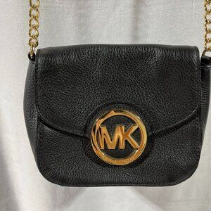 Michael Kors Black & Gold Crossbody Mini Bag Purse